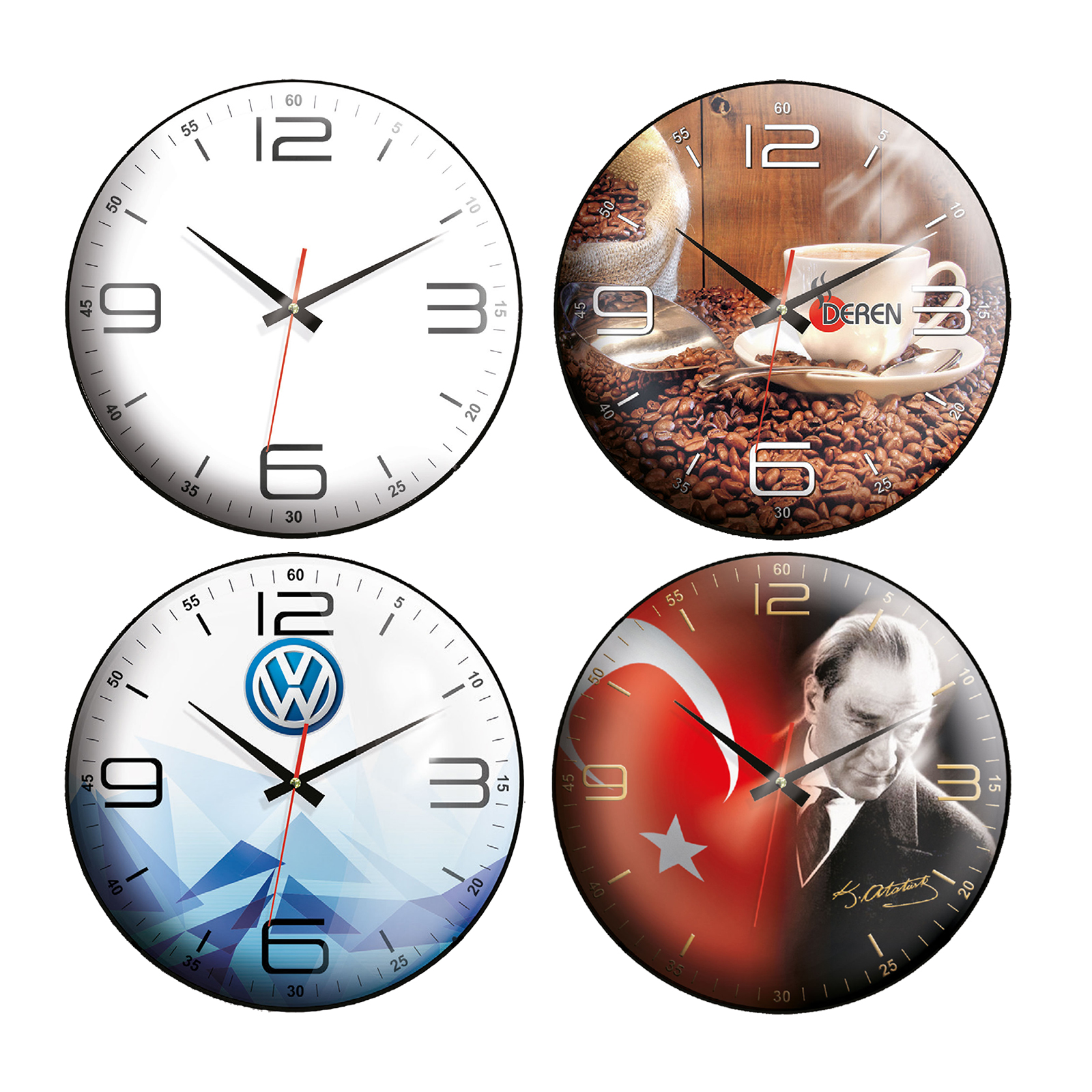 KRİYOS207 PLASTİK KASA DUVAR SAATİ (350 MM)