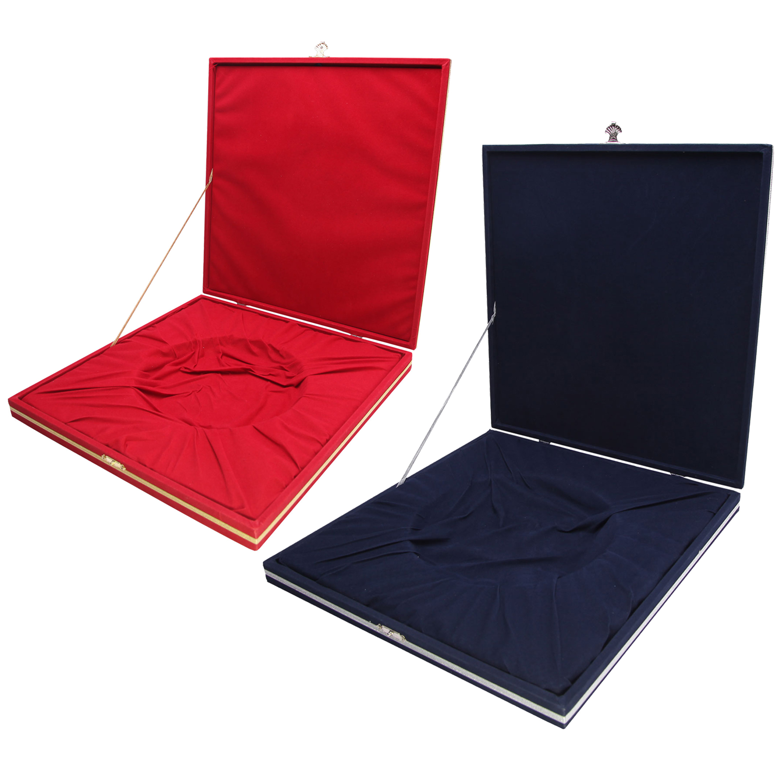 DENİM KIRMIZI KADİFE TABAK KUTUSU (30X30 CM)